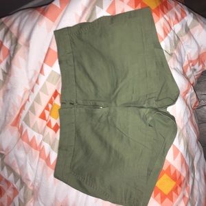 Olive green shorts